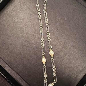 David Yurman Silver and Gold Necklace